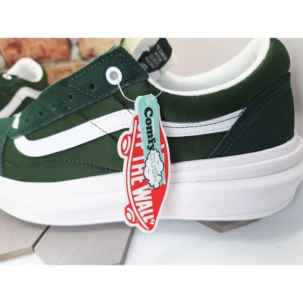 Vans OTW Old Skool Over CC Green White Skate Shoes VN0A7Q5EDGY Men Sz‎ 10 Chunky